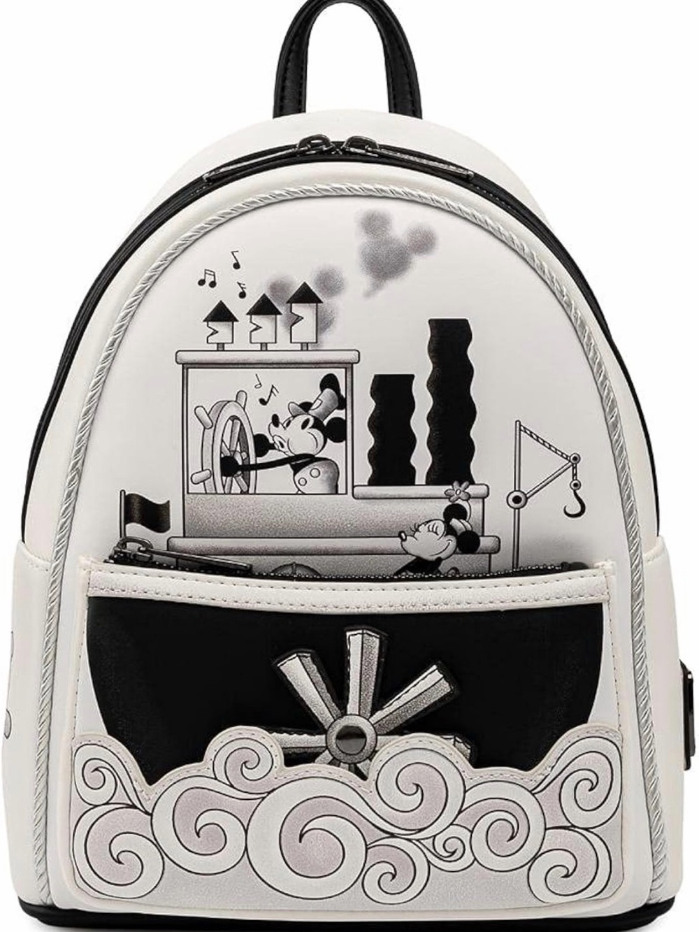 NWT Loungefly Disney Steamboat Willie Music Cruise Mickey Mini Backpack